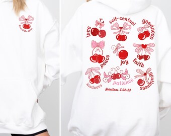 Kokette Christian Hoodie, Frucht des Geistes, christliches Geschenk, Bibel Vers Shirt