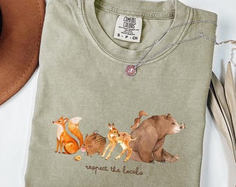 Respect Wildlife T-Shirt, Nature Lover Gift, Comfort Colors Tee