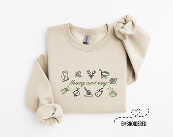 Besticktes lustiges Gartenshirt, lustiges Geschenk für Gärtner