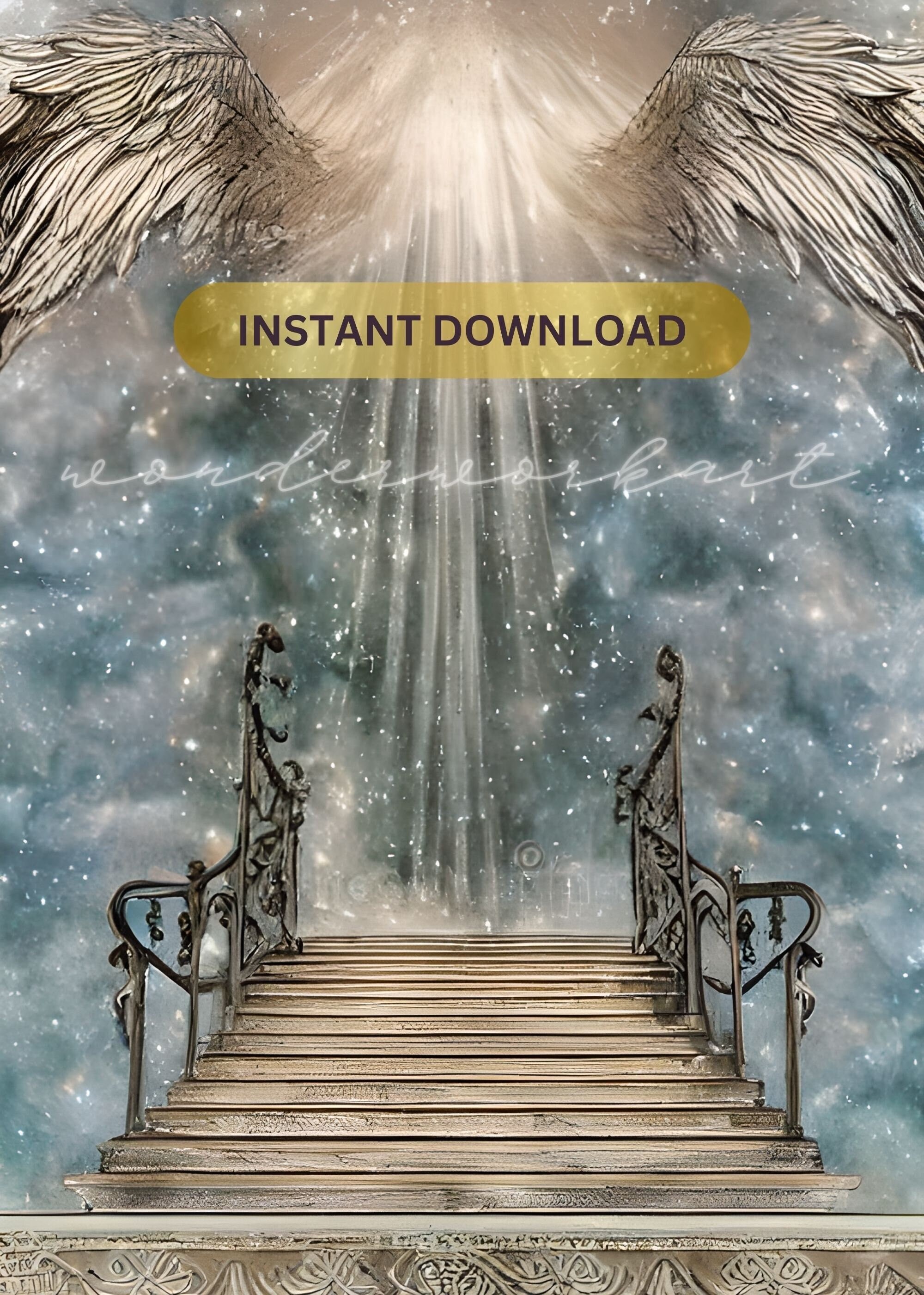 Stairway To Heaven - Angel Wings Welcome to Heaven | Photographic Print