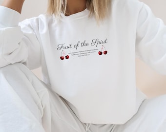Frucht des Geistes Christian Coquette Sweatshirt, christliches Geschenk, niedliche ästhetische christliche Streetwear für religiöses Mädchen