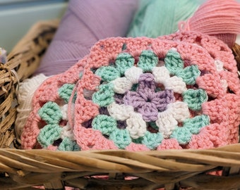 簡単なグランマスクエアかぎ針編みパターン：初心者向けチュートリアル（デジタルダウンロード）