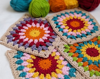 Schema all'uncinetto per quadrati della nonna: tutorial facile per uno stile boho-chic (PDF)