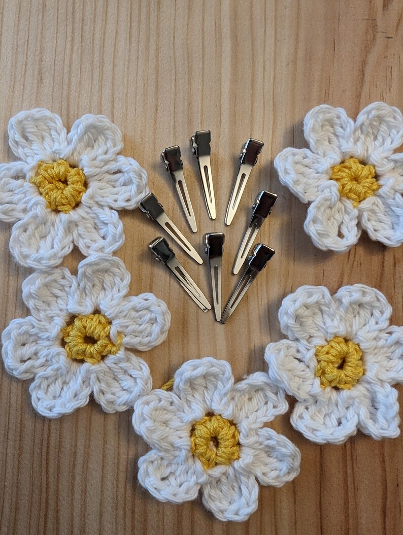 Crochet Flower Hair Clips PDF Pattern. Lana Del Rey Etsy