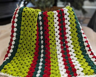 PDF Pattern Farmhouse crochet blanket/ Christmas crochet blanket pattern/ Christmas crochet afghan digital pattern