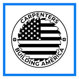 Carpenters sticker, Carpenters hard hat sticker, lunch box sticker, framers stickers, carpenters tool box sticker, American flag sticker