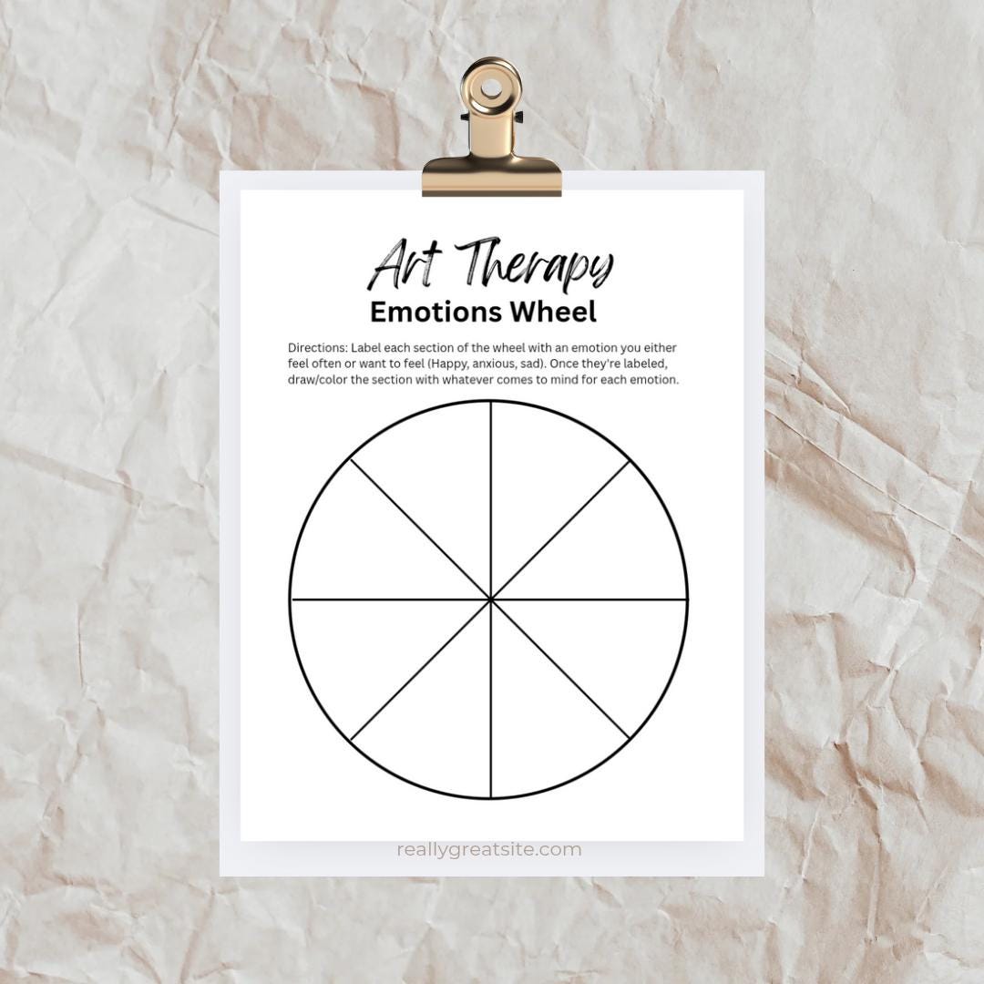 Emotional Regulation Printable: Art Therapy SEL Activity (digital ...