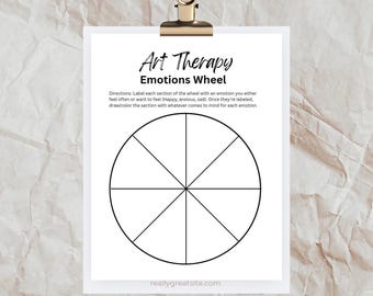 Emotional Regulation Printable: Art Therapy SEL Activity (Digital Download PDF)
