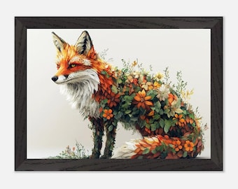 Framed Botanical Art Animal Print – Sustainable Wall Décor for Nature Lovers