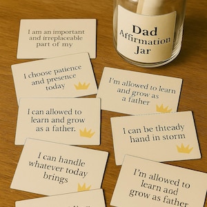 Affirmationskarten für Väter Druckbares Positives Zitat Deck Vatertagsgeschenk DIY Unterstützung der psychischen Gesundheit Digitaler Download