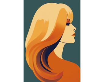 Vintage Woman Poster  Eco-Friendly  Sustainable Paper Empower Women