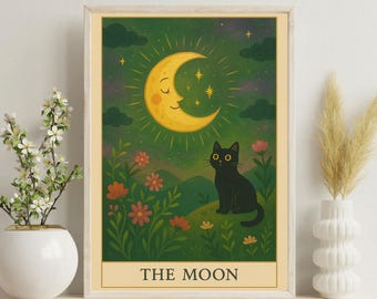 Whimsical Tarot Card Print Set: Celestial Art Poster Trio (Digital Download)