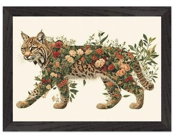 Framed Botanical Art Animal Print – Sustainable Wall Décor for Nature Lovers