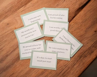 DIY Affirmationskarten: Positive Zitate zum Ausdrucken (Digitaler Download)