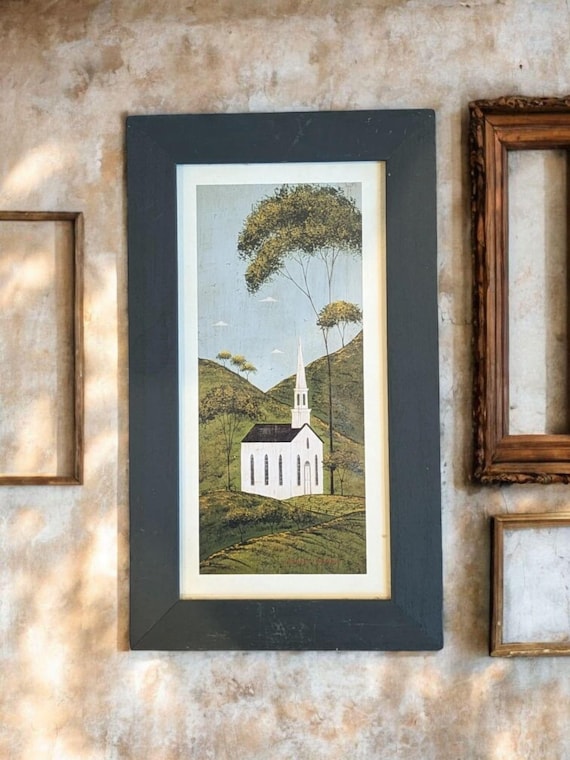 Farmhouse Art Vintage Warren Kimball Primitive Folk Art