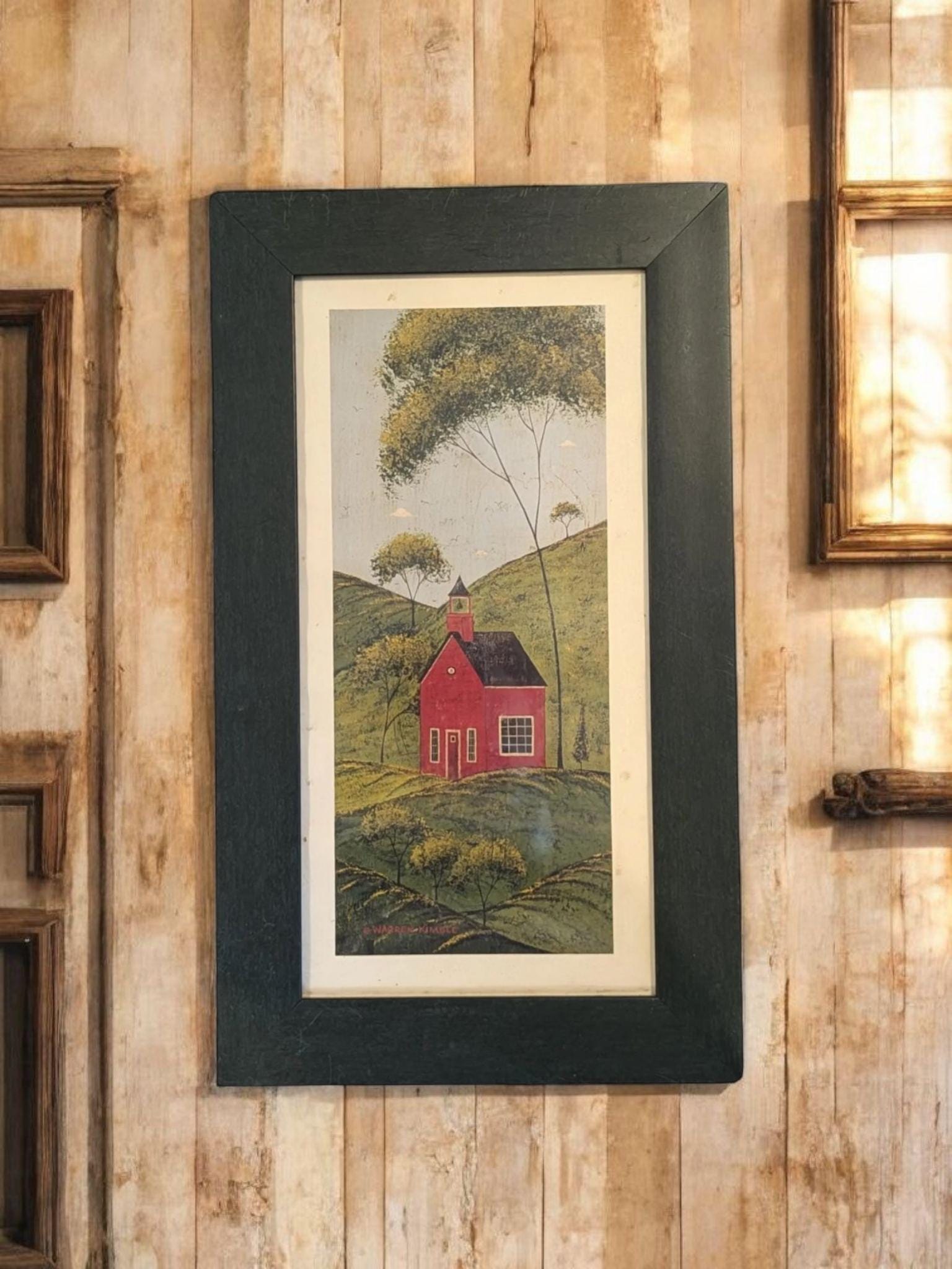 Farmhouse Art Vintage Warren Kimball Primitive Folk Art