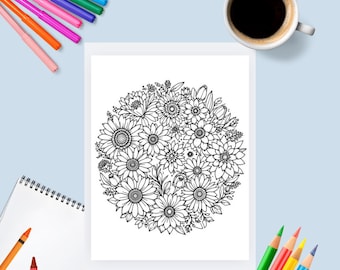 Mandala Coloring Page Art Therapy PDF
