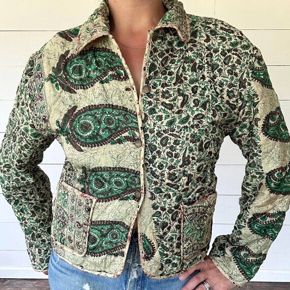 Vintage reversible patchwork jacket - image 4