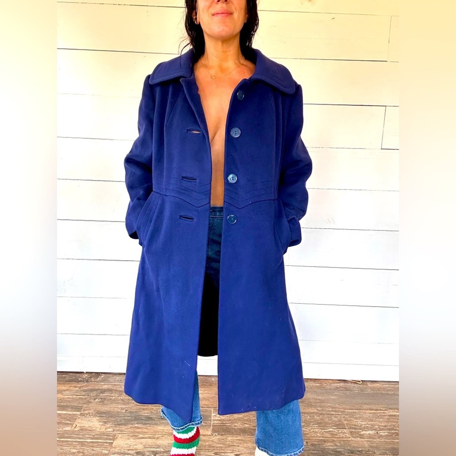 Manteau bleu roi femme new arrivals