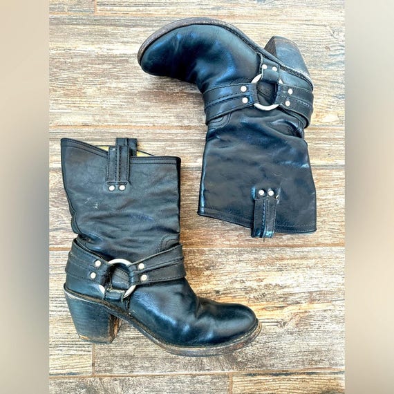 FRYE Carmen Harness Short Motorcycle Women s Booties Boots Black 7.5 Etsy