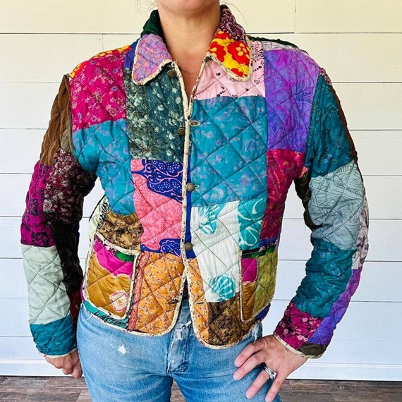 Vintage reversible patchwork jacket - image 1