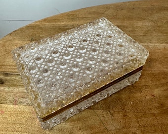 Vintage 50's Heavy Baccarat Style French Faceted Lead