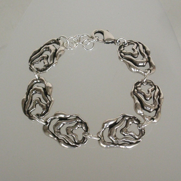 Bracelet argent, Bracelet Zamak, Bracelet réglable