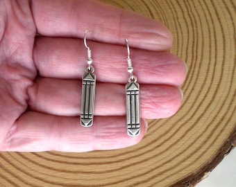 Silver Atlantis Earrings, Zamak Amulet Jewelry