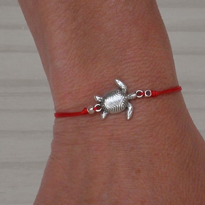 Turtle bracelet, Amulet, Silver turtle bracelet, Turtle amulet, Adjustable bracelet, Zamak bracelet