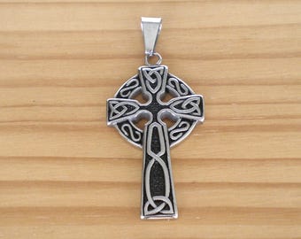 Steel Celtic Cross Pendant