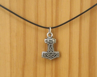 Viking Thor Hammer Necklace, Adjustable Thread