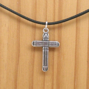 Silber Atlantis Kreuz Anhänger, Atlantik Anhänger aus Zamak, Atlantis Halskette aus Metall, Amulett