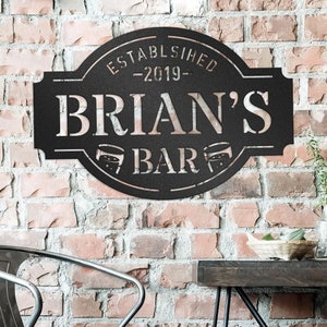 Personalized Bar Metal Sign • Custom Outdoor Party Steel Sign • Patio Bar Wall Decor • Sign For Party Lovers • Pub Wall Hanging Decoration