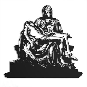 Gekreuzigter Jesus Stahl Zeichen • Religiöse Metall Wandkunst • Christlicher Glaube Wanddekor • Wandbehang Geschenkideen • Leonardo Da Vinci Kunstwerk