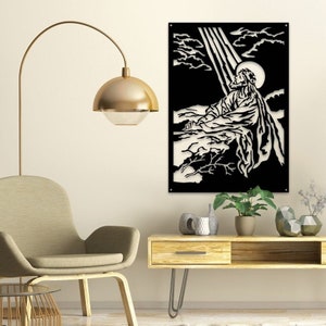 Stahlschilder „Jesus & Heilige Familie“ • Religiöse Wandkunst aus Metall • Wanddekoration für christlichen Glauben • Geschenkideen zum Aufhängen an der Wand • Moderne Weihnachtskunstwerke