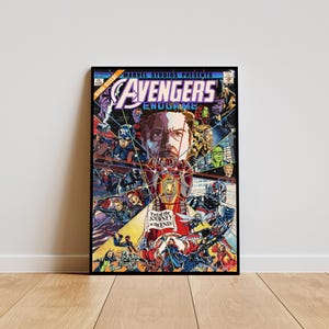 Pôster de Vingadores Ultimato da Marvel - Download digital em alta resolução para impressão em tamanho tabloide, filme de super-herói, pôsteres de filmes da Marvel