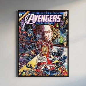 Póster de superhéroes para pared, lámina estilo cómic, descarga digital.