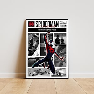 Homem-Aranha, Aranhaverso, Miles Morales, Impressão Digital, Super-herói, Pôster de Filme, Vingadores, Marvel, Arte de Parede, Decoração de Quarto Infantil, Decoração de Casa