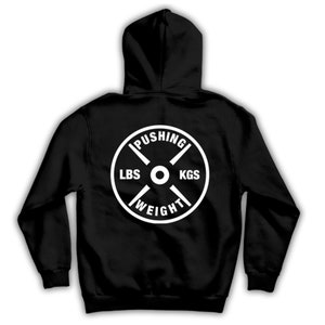 Pushing Weight Bodybuilding Black Hood
