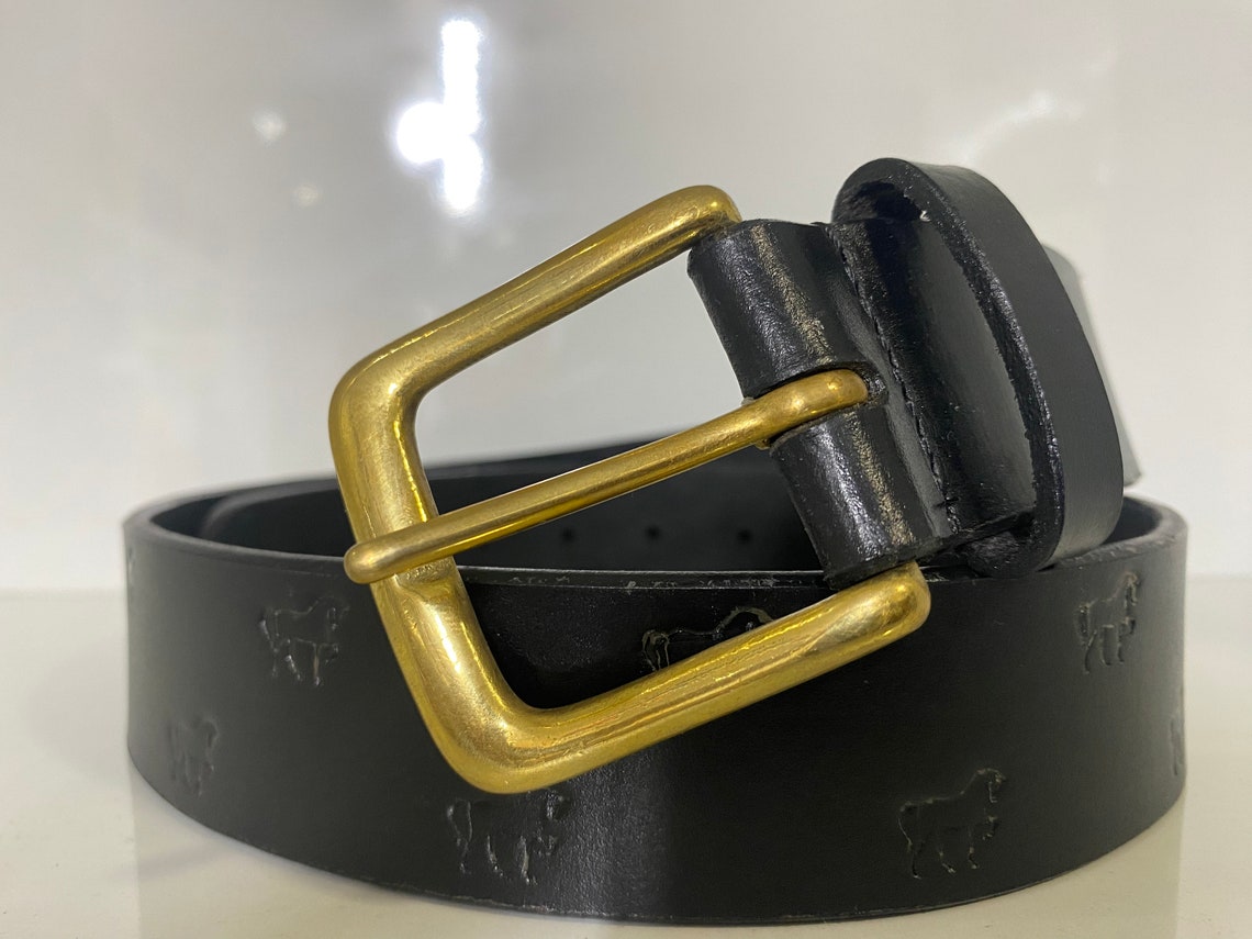 Leather Belt, Horse Engraved Leather Belt, Belt for Horse Lovers Etsy