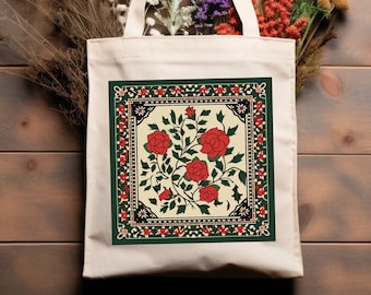 Palestine Traditional Artwork - Natural Canvas Tote Bag