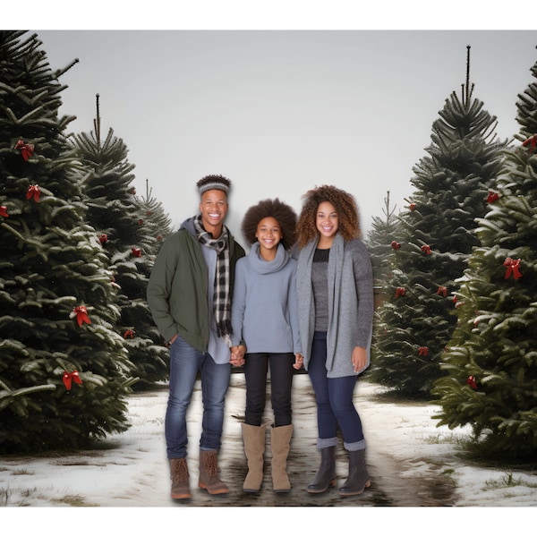 5 christmas tree farm photography backdrop digital tree lot holiday portrait photo studio template outdoor photoshoot printable background