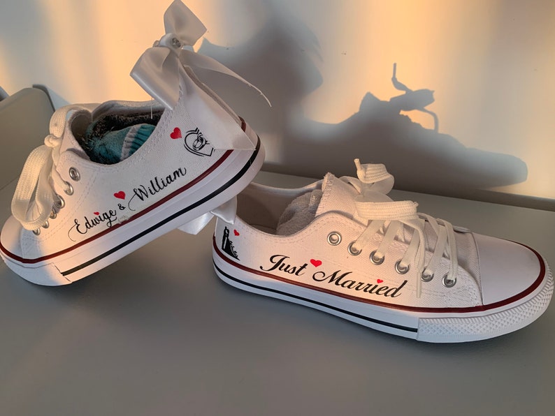 Personalized wedding sneakers for women and men image 1