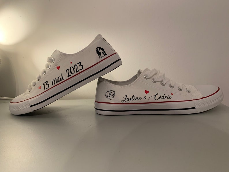 Personalized wedding sneakers for women and men image 8