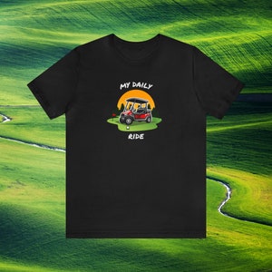 ゴルフカート、毎日の乗り物、お父さんへのプレゼント、おもしろいTシャツ