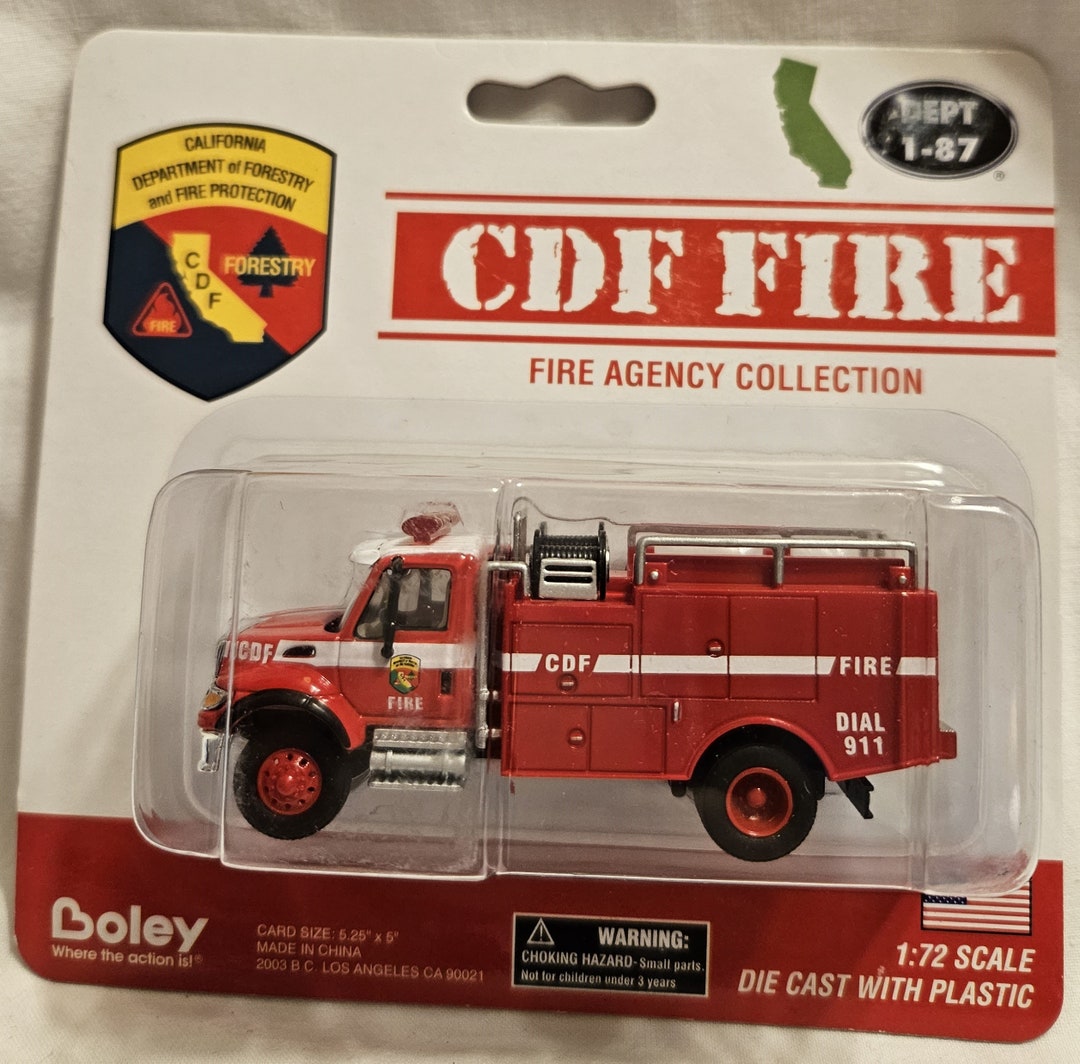CDF Fire Truck by Boley 450371 Red W/ White Stripe Etsy