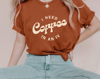 Coffee in an IV T-Shirt - Funny Caffeine Addict Tee