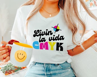 Graphic Design CMYK T-shirt - Print Shop Humor
