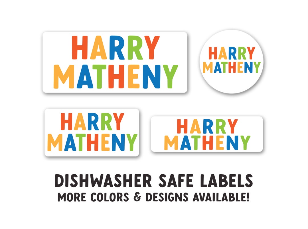 Colorful Name Labels Daycare Labels School Supply Labels - Etsy