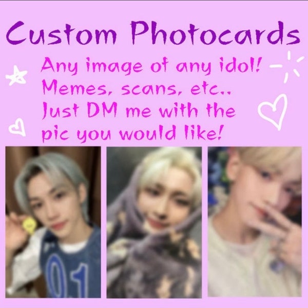 Custom K-Pop Photocards - Read Description!